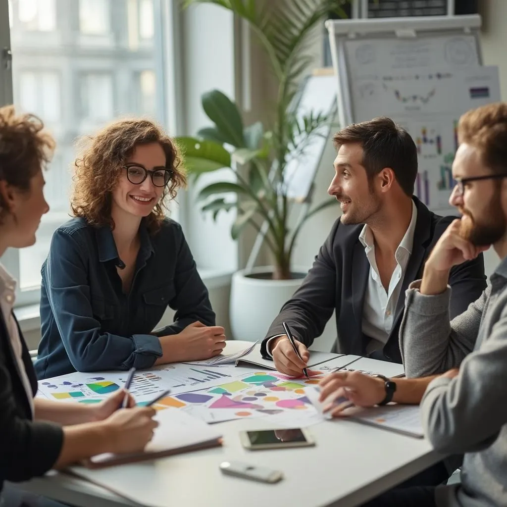 Séance de brainstorming d'équipe